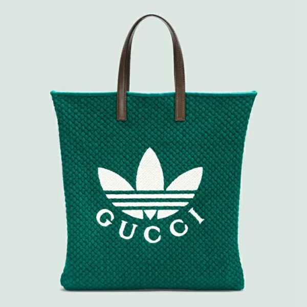 GUCCI Adidas X Medium Tote Bag - Grøn hæklet