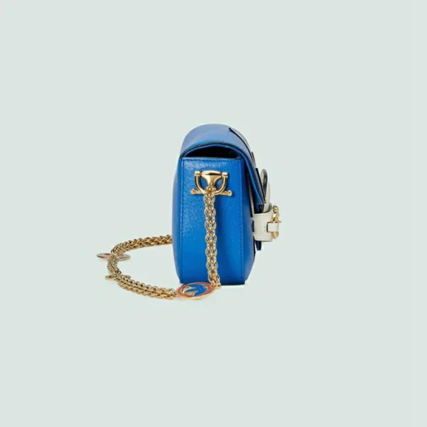 GUCCI Adidas X Small Horsebit Skuldertaske - Bright Blue Læder