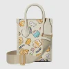 GUCCI Animal Print Mini Tote Bag - Hvidt Læder
