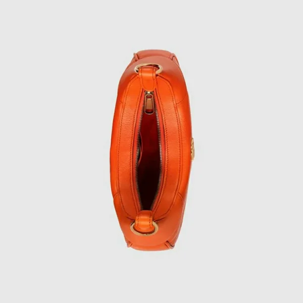 GUCCI Aphrodite Lille skuldertaske - Orange Læder