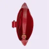 GUCCI Aphrodite Medium Skuldertaske - Hibiscus Rødt Læder