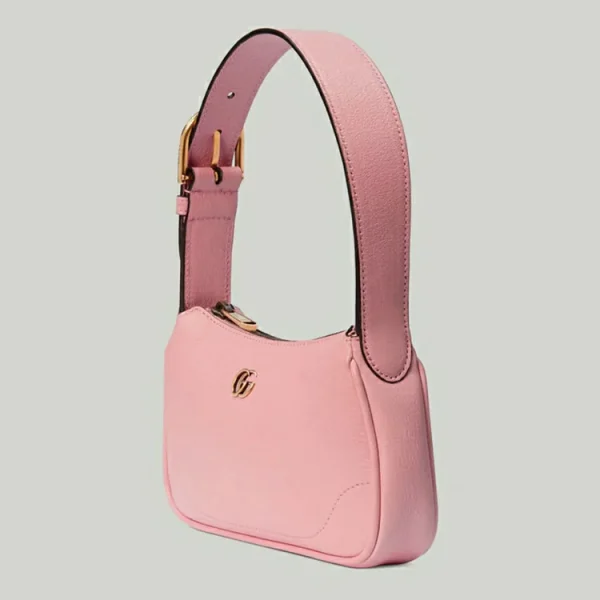 GUCCI Aphrodite Mini Skuldertaske - Lys Pink Læder