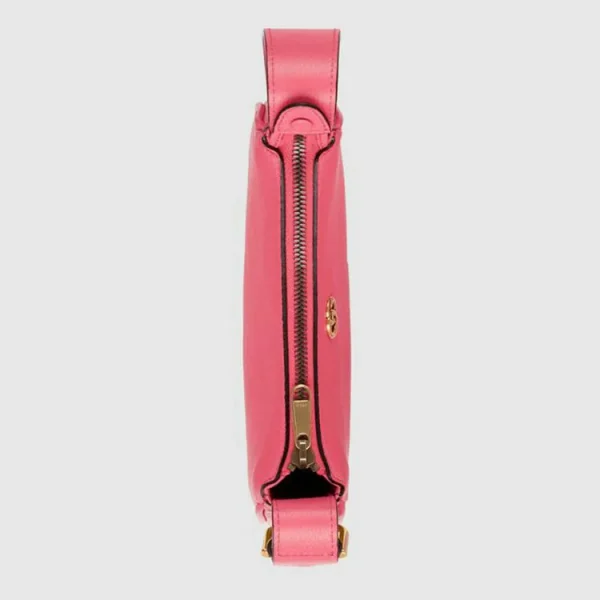 GUCCI Aphrodite Mini Skuldertaske - Pink Læder