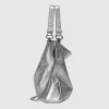GUCCI Blondie Medium Tote Bag - Sølv Lamé Læder
