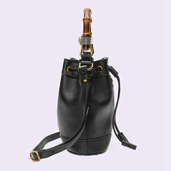 GUCCI Diana Mini Bucket Bag - Sort Læder