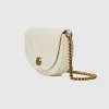 GUCCI GG Marmont Matelassé Chain Mini Taske - Hvidt læder