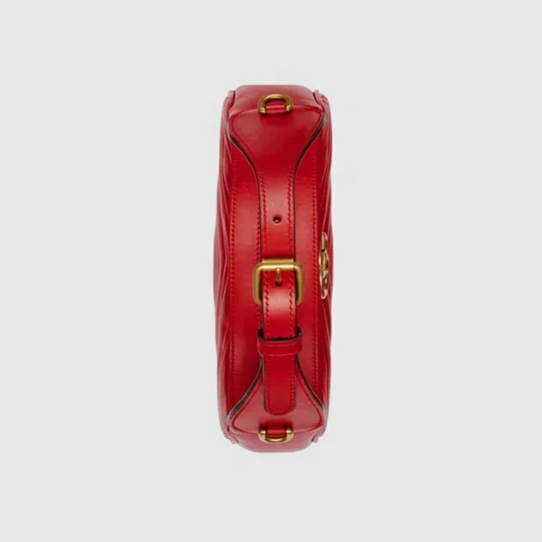 GUCCI GG Marmont Matelassé Mini Taske - Rødt Læder