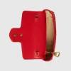 GUCCI GG Marmont Matelassé Super Mini Taske - Rødt Læder