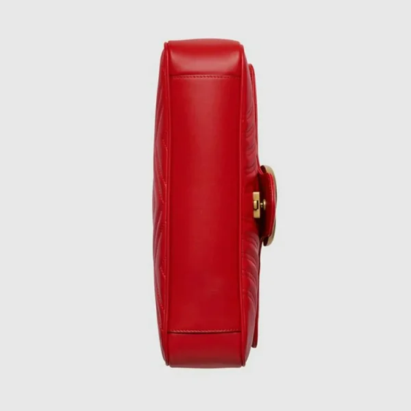 GUCCI GG Marmont Medium Skuldertaske - Rødt Læder