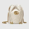 GUCCI GG Marmont Mini Bucket Bag - Hvidt læder
