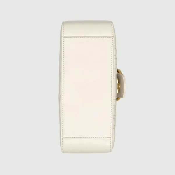 GUCCI GG Marmont Mini Top Håndtag Taske - Hvidt Læder