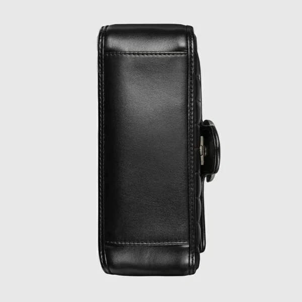 GUCCI GG Marmont Mini Top Håndtag Taske - Sort Læder