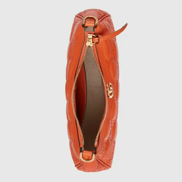 GUCCI GG Matelassé Håndtaske - Orange Læder