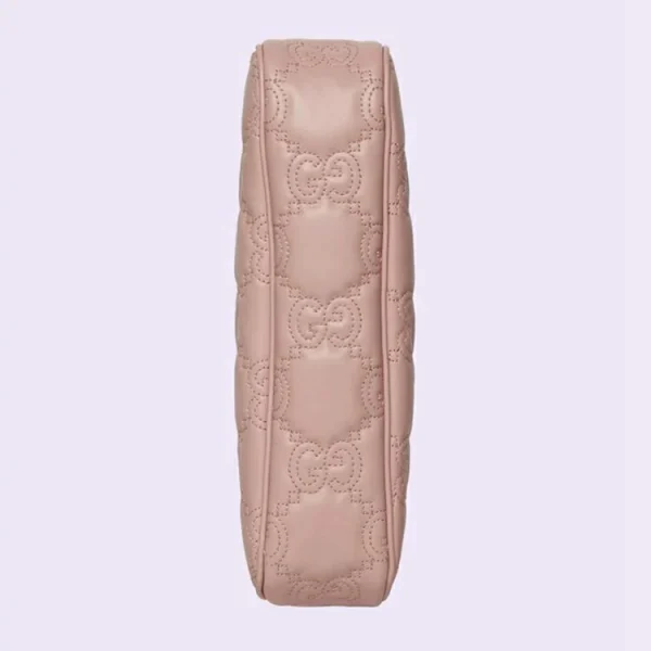 GUCCI GG Matelassé Håndtaske - Pink Læder