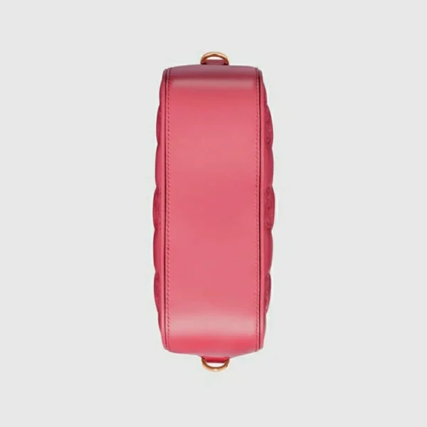 GUCCI GG Matelassé Lille Taske - Pink Læder
