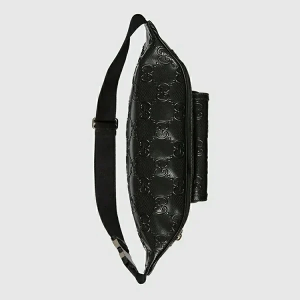 GUCCI GG præget bæltetaske - sort læder