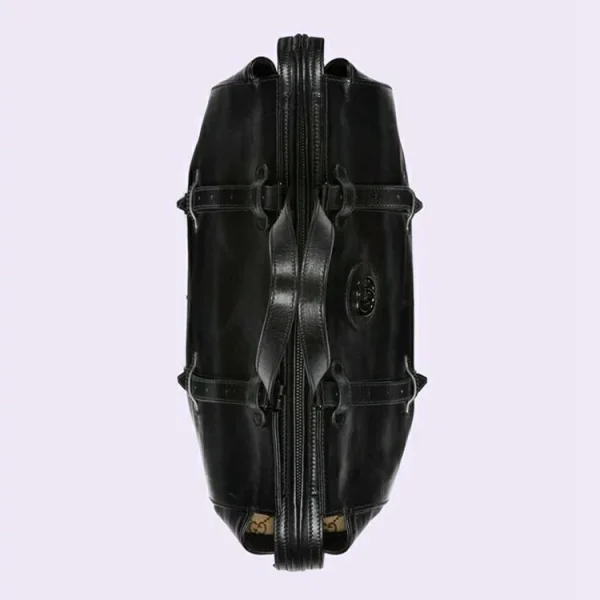 GUCCI Medium Tote Bag Med Tonal Double G - Sort Læder