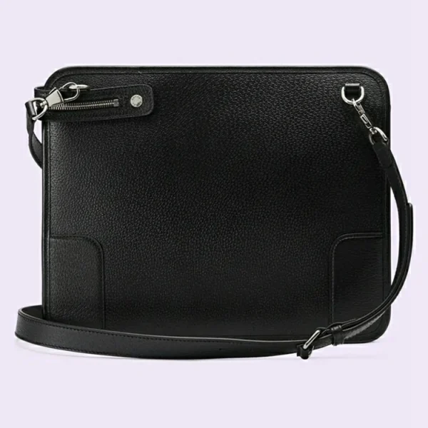 GUCCI Messenger taske med sammenlåsende G - sort læder