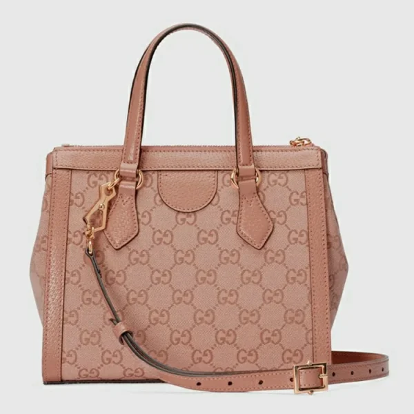 GUCCI Ophidia GG Lille mulepose - Pink Canvas