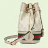 GUCCI Ophidia GG Mini Bucket Bag - Beige And White Canvas