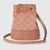GUCCI Ophidia GG Mini Bucket Bag - Pink Canvas