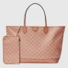 GUCCI Ophidia GG Stor mulepose - Pink Canvas