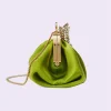 GUCCI Satin håndtaske med sløjfe - Grøn