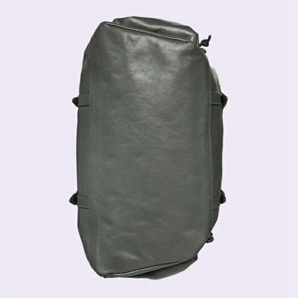GUCCI Tote taske med snoretræk med tonal dobbelt G - gråt læder