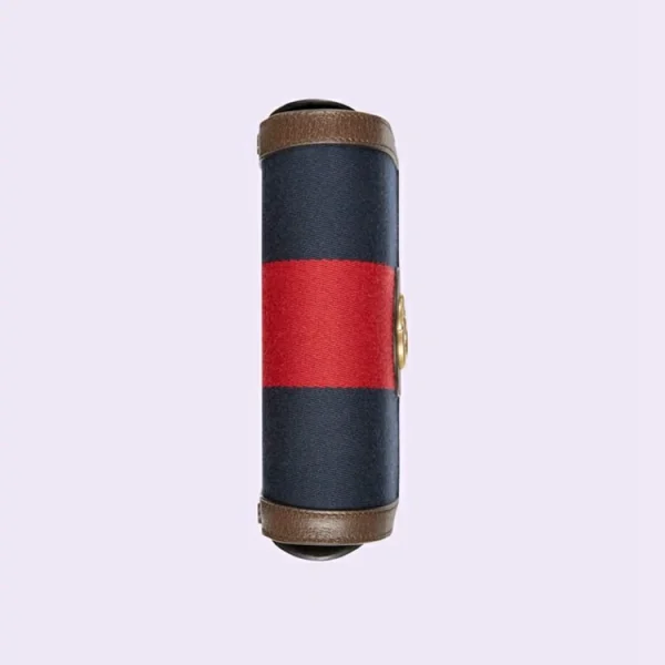 GUCCI Web Mini Taske Med Dobbelt G - Blå Og Rød Canvas